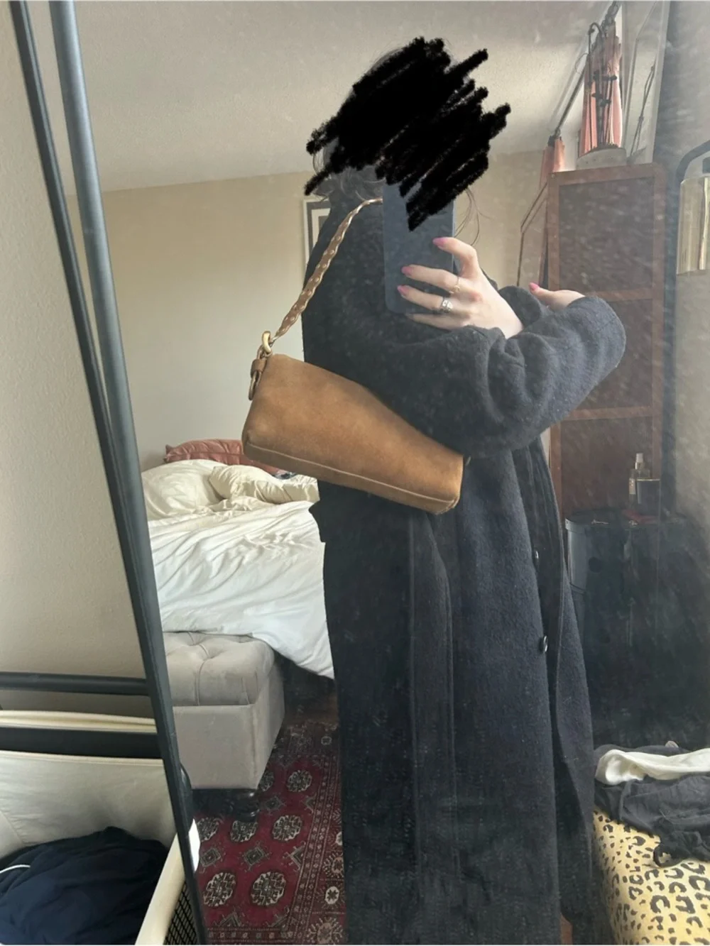 Madewell Tan Suede Stud-Accent Shoulder Bag BRAND NEW - Picture 6 of 7